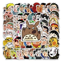 50pcs japanese anime characters stickers stick glass graffiti for car laptop bicycle motorcycle luggage cup scooter deals