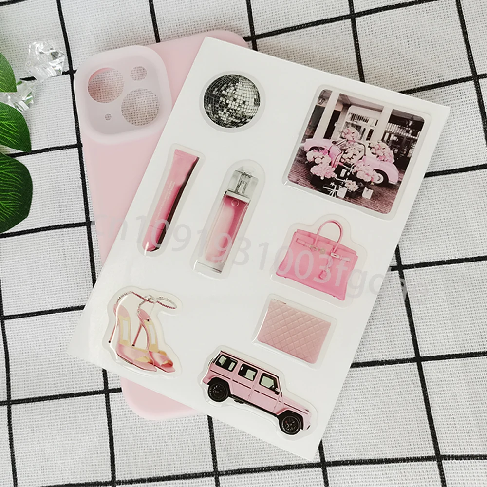 Чехол для телефона купольная эпоксидная наклейка силиконовая смола этикетка iPad