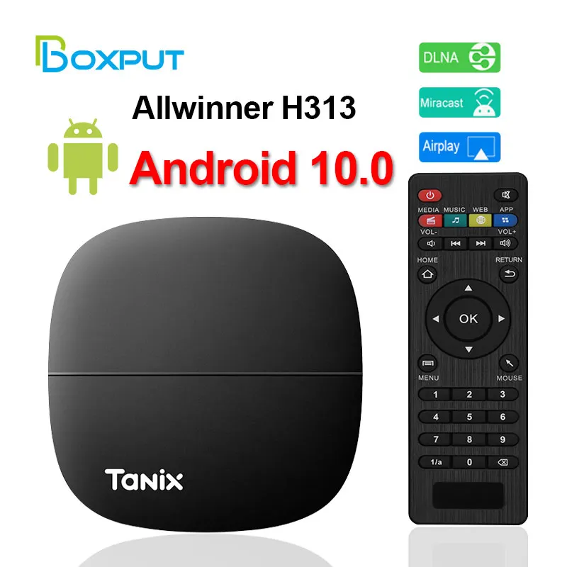 

Tanix A3 TV box Android 10.0 Allwinner H313 1GB 8GB 2G 16G Smart tv Box 4K TVBox 2.4G Wifi Set Top Box Media player PK TX3 MINI