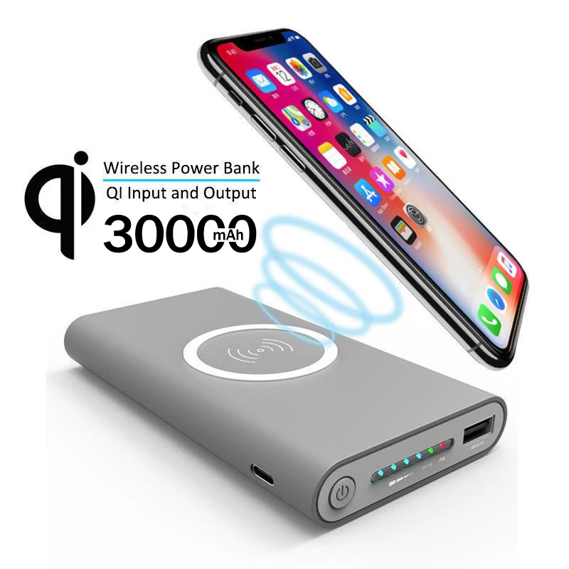 

Power Bank 30000mAh High Capacity Wireless Mobile Charger Fast Charging USB Port Mobile Battery Pack Makes The Best Gift
