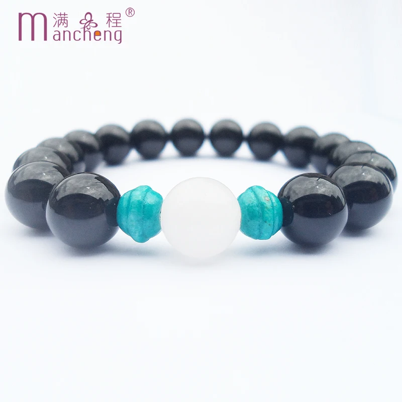 Щупальца Тики ангельские глаза любовник ониксовый браслет пара Homme натуральный