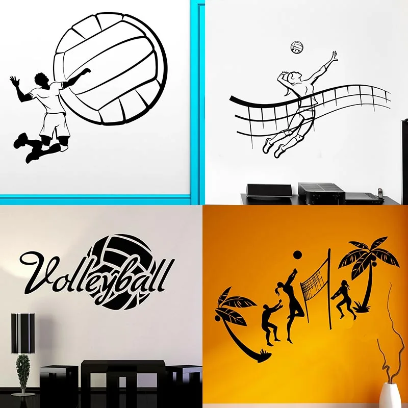 

Vinyl Wall Decal Beach Volleyball Sexy Girl Sticker Home Room Interior Decor Art Mural