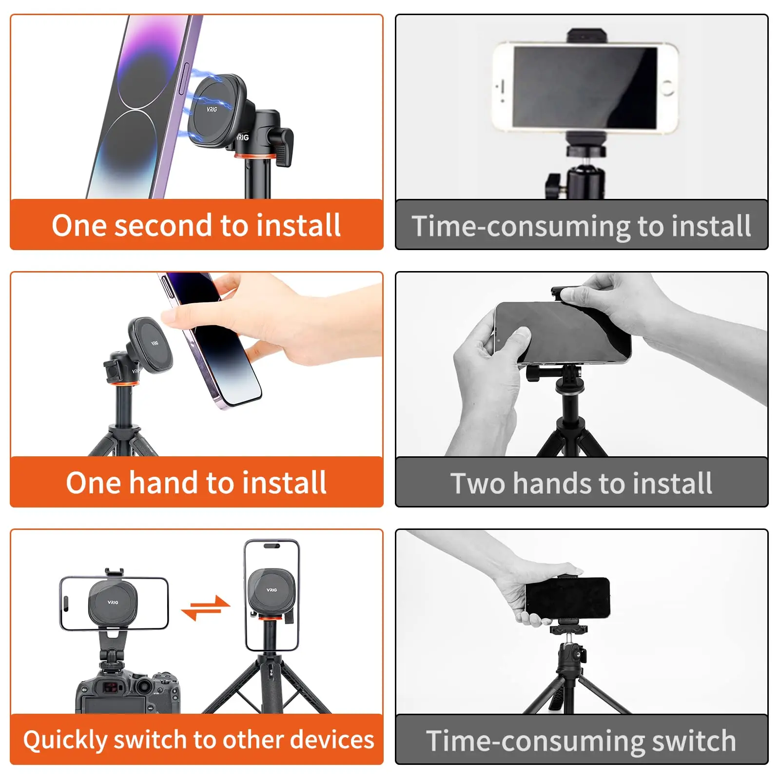 Магнитный штатив UURig VRIG TP-06 для телефона