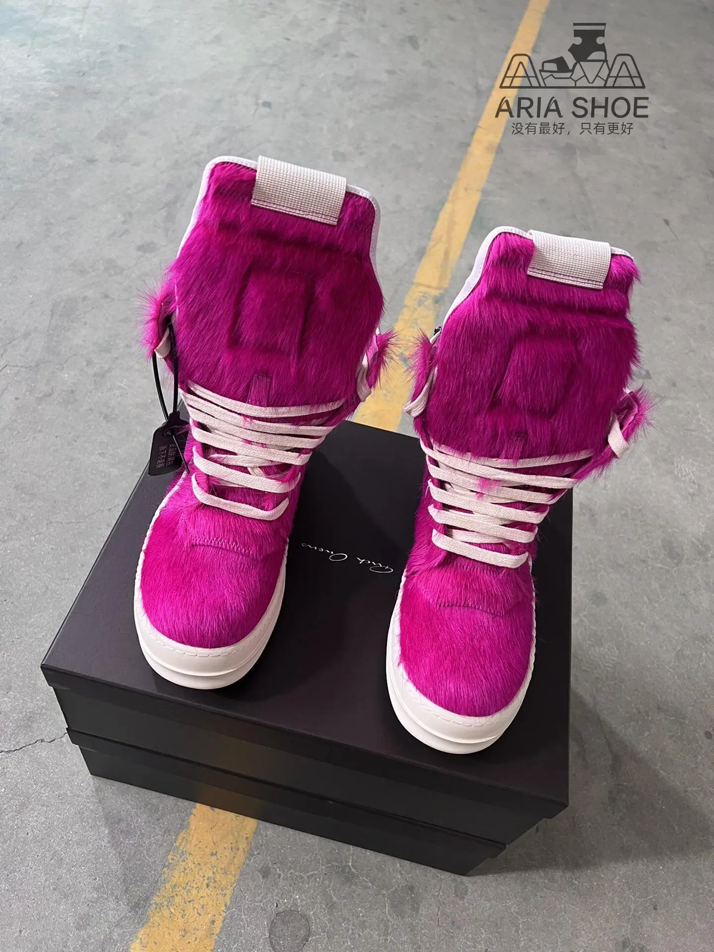 Ricks Ретро Ярко-Розовый Конский Волос Geobasket Повседневная Обувь Мужчины Owens