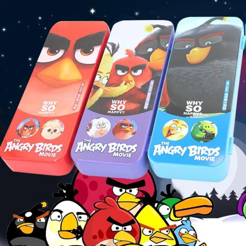 

Angry Birds male and female student cartoon multifunctional double-layer password lock large-capacity stationery pencil case