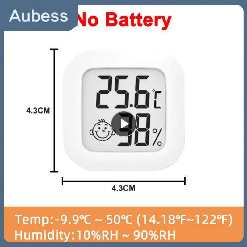 

Smiley Lcd Digital Humidity Gauge Meter Thermometer Hygrometer Mini Upgrade Gauge Weather Station Thermohygrometer Digital Room