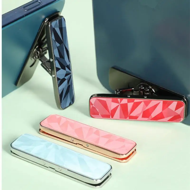 

Folding Desktop Phone Holder Portable Phone Stand Ultra Thin Universal Phone Holder For Iphone Samsung Metal Desk Bracket Mount