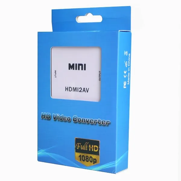 HDMI2AV Mini HDMI-совместимый с AV преобразователь HD видео RCA адаптер для TV PS3 PS4 PC DVD Xbox