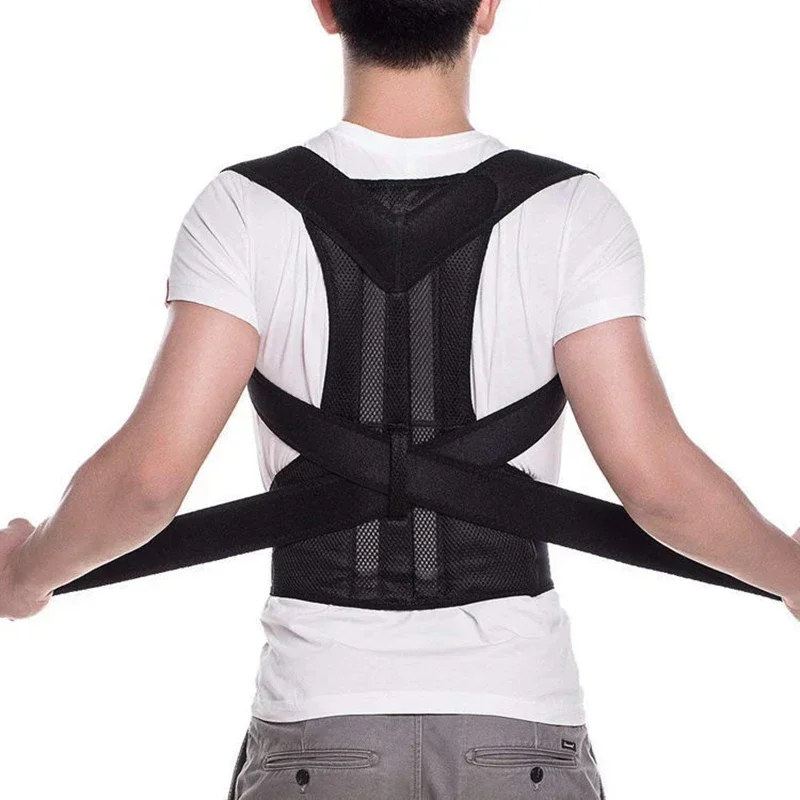 

Corrector Trainer Back Correction Adjustable And Posture Posture Clavicle Support Stop Slouching Back Brace Belt Unisex Hunching