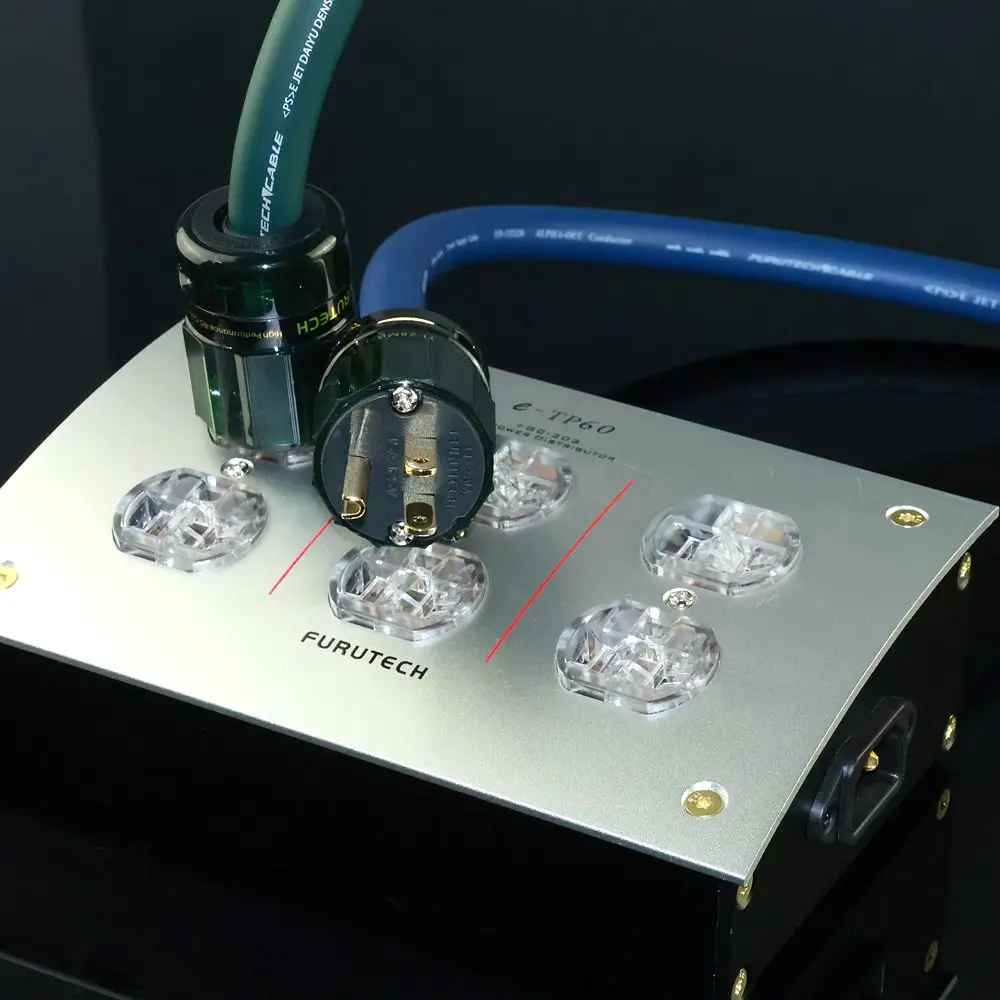 Фото Сетевой фильтр FURUTECH e-TP60 US, стандартный, со встроенным EMI-фильтром, очиститель переменного тока для аудиофильских Hi-Fi аудиосистем №5