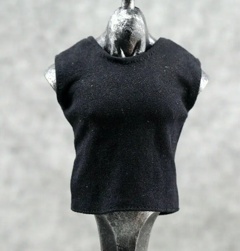 

1/6 Men's Black Sleeveless T-shirt Vest model For 12" Male Figure Doll