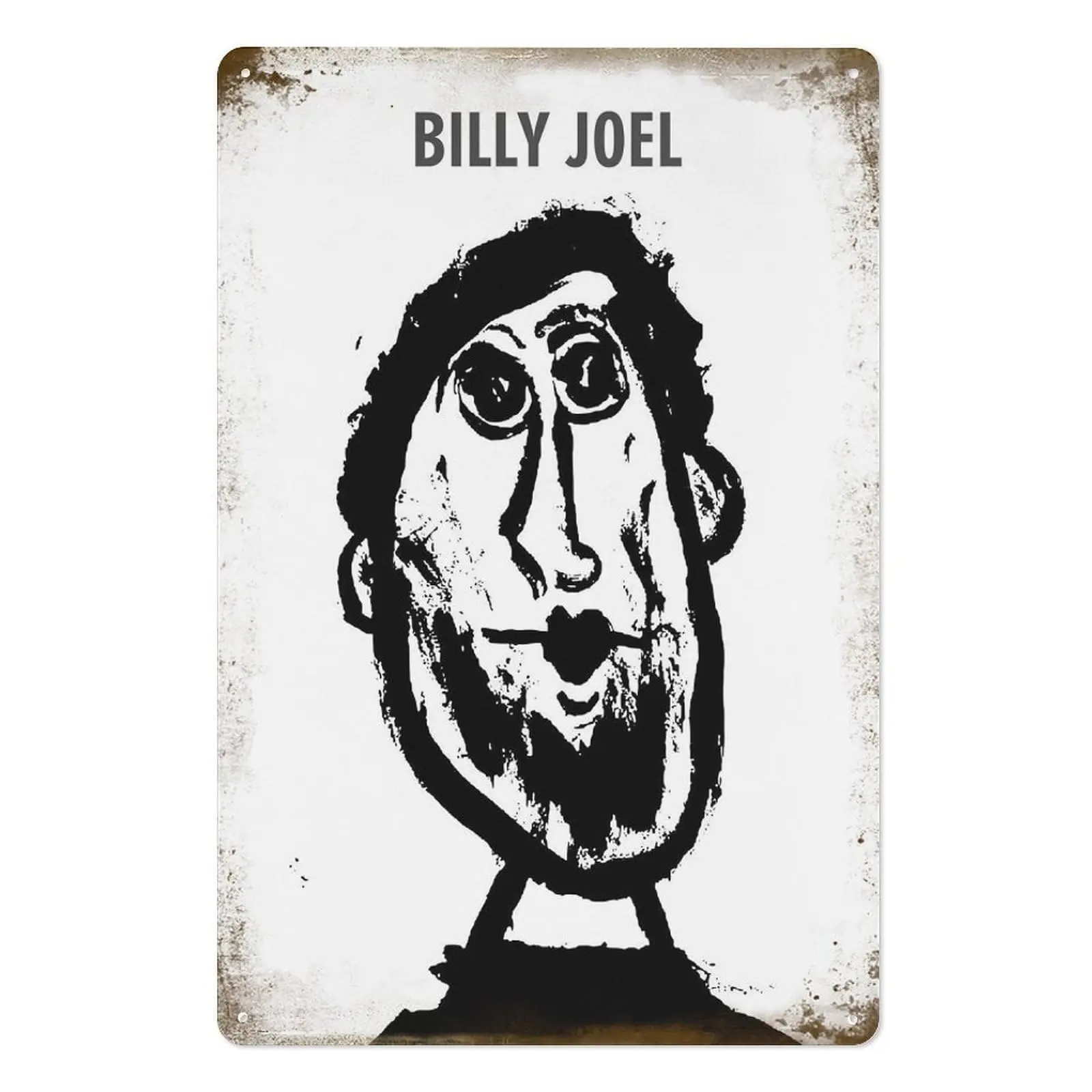 Металлический оловянный плакат Билли джэль 8 × 12 дюймов картина знак забавная