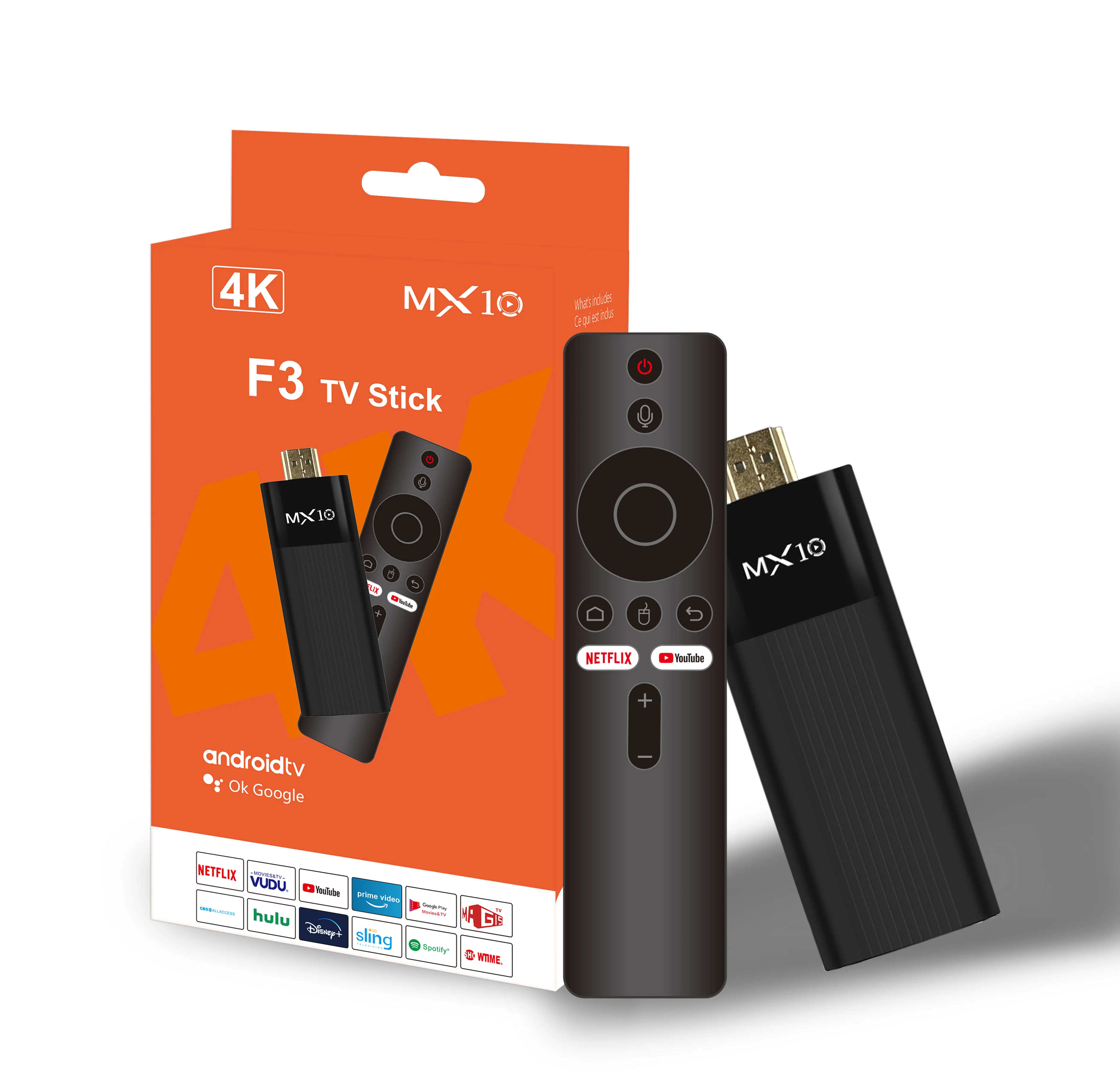 Фото Мини-ТВ-приставка Android 4K MX10-F3 Allwinner H313 Quad Core Ultra HD с двухдиапазонным Wi-Fi 2.4G/5G, 2 ГБ ОЗУ, 16 ГБ ПЗУ, портативная, для домашнего стриминга №1