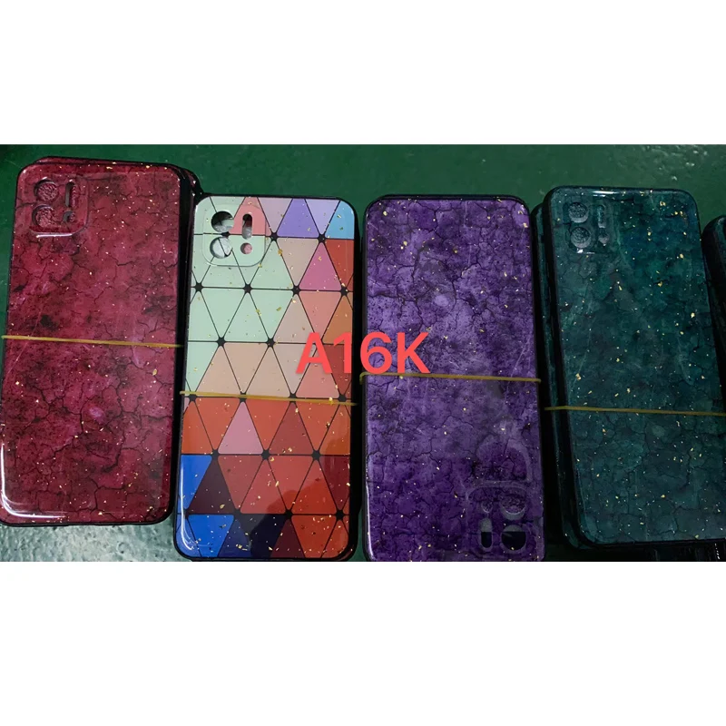 Модный силиконовый чехол для зеркала макияжа с мраморным рисунком OPPO A16K