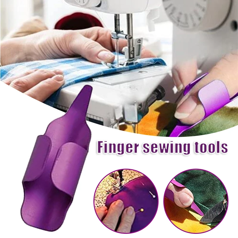 

Sewing Fingerthing Pusher Finger Gloves Open Adjustable Design Sewing Accessory Finger Extension Crimping Cone