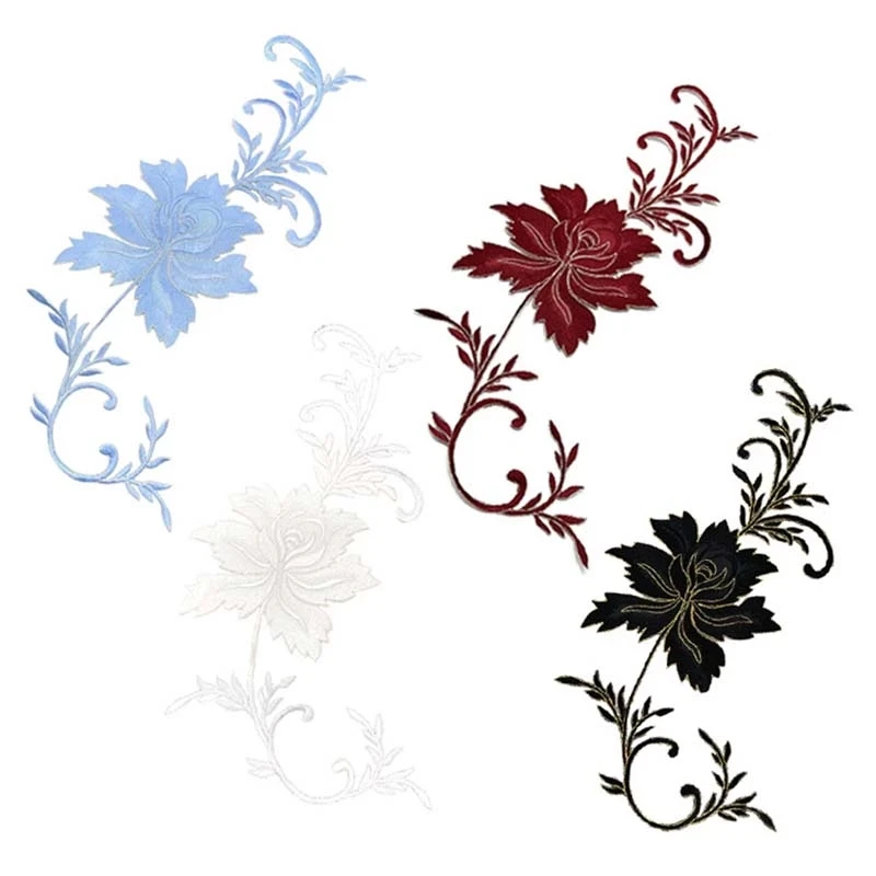 Патчи термоклейкие с цветочной аппликацией 42*16 см Патчи термоклейкие с цветочной аппликацией 42*16 см