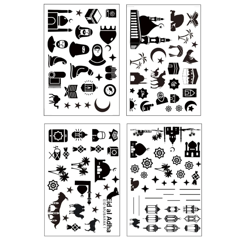 

4 листа наклеек на стену из ПВХ, декоративная комната, фотоподарок