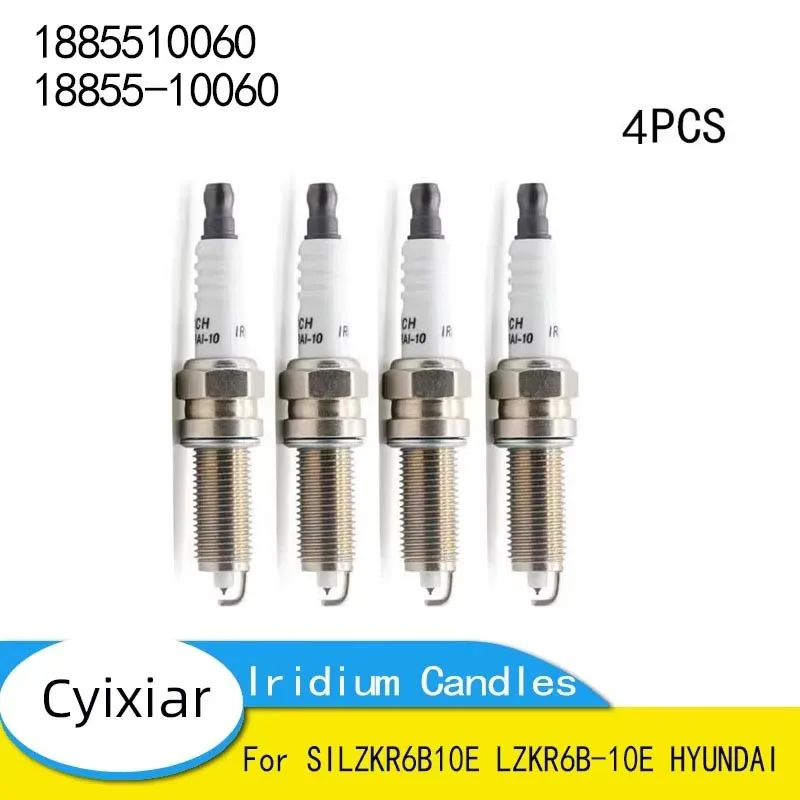 4 шт. иридиевые свечи TORCH LDK6RAI-10 замена для SILZKR6B10E LZKR6B-10E HYUNDAI 1885510060 18855-10060