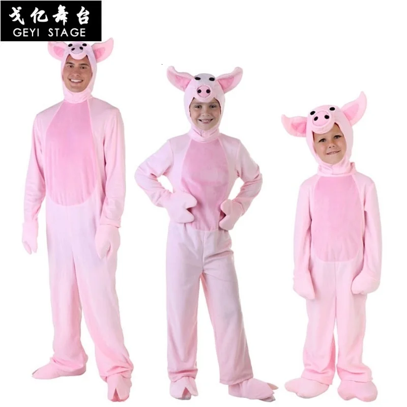 

Pig pyjamas adult female overalls animal pink kigurumi cosplay dress warm flannel soft sleepwear cartoon girls carnival party