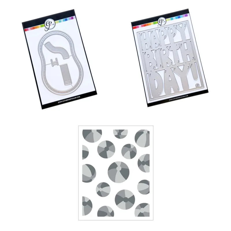 Фото Having a Ball Layered Balloon Letter Birthday Take a Dip Shaker Metal Cutting Dies Silicone Stamp Scrapbooking Stencil Photo DIY №1