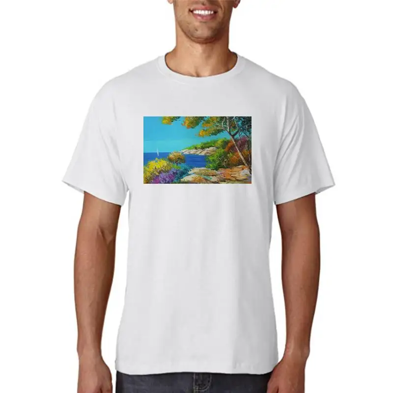 

Женская футболка с коротким рукавом, круглым вырезом и принтом