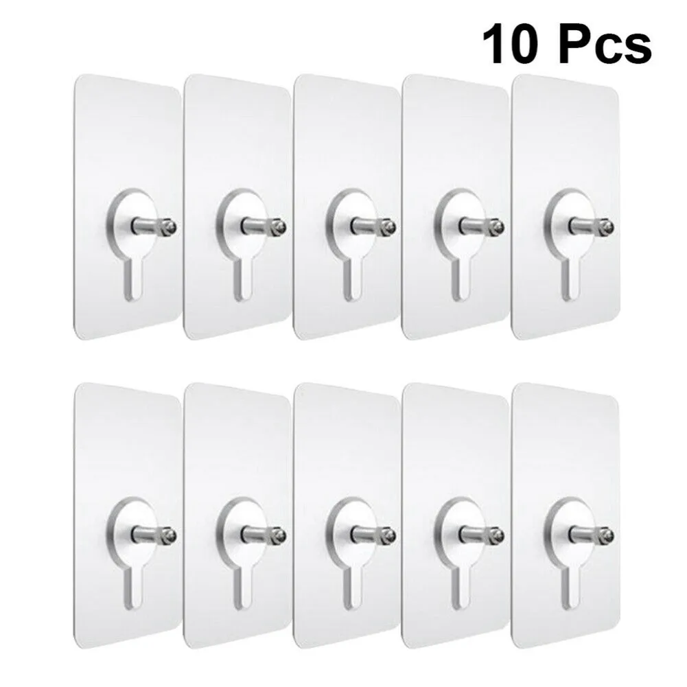 

10pcs Picture Hanging Kit Punch-Free Non-Marking Screw Stickers Wall Picture Hook Invisible Traceless Hardwall Drywall Hook