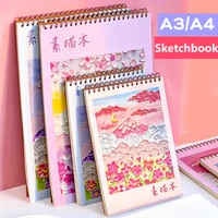 a3a4 sketchbook for drawing watercolor painting notebook thicken blank paper 60 sheets graffiti sketchbook student art supplies