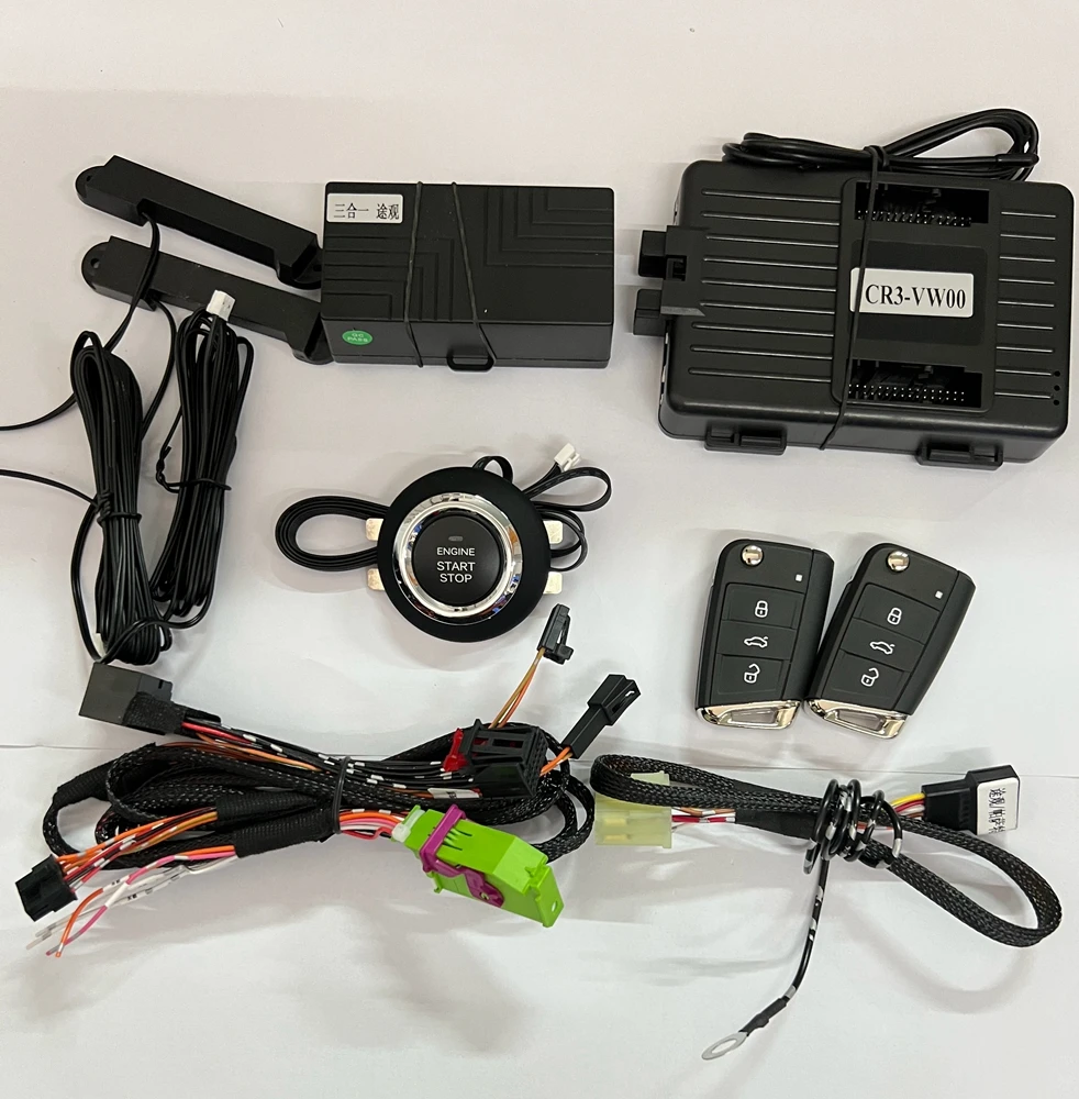 

Пульт дистанционного запуска без ключа кнопка включения двигателя для Volkswagen VW Tiguan Passat Bora Golf Lavida с панелью автомобильной сигнализации