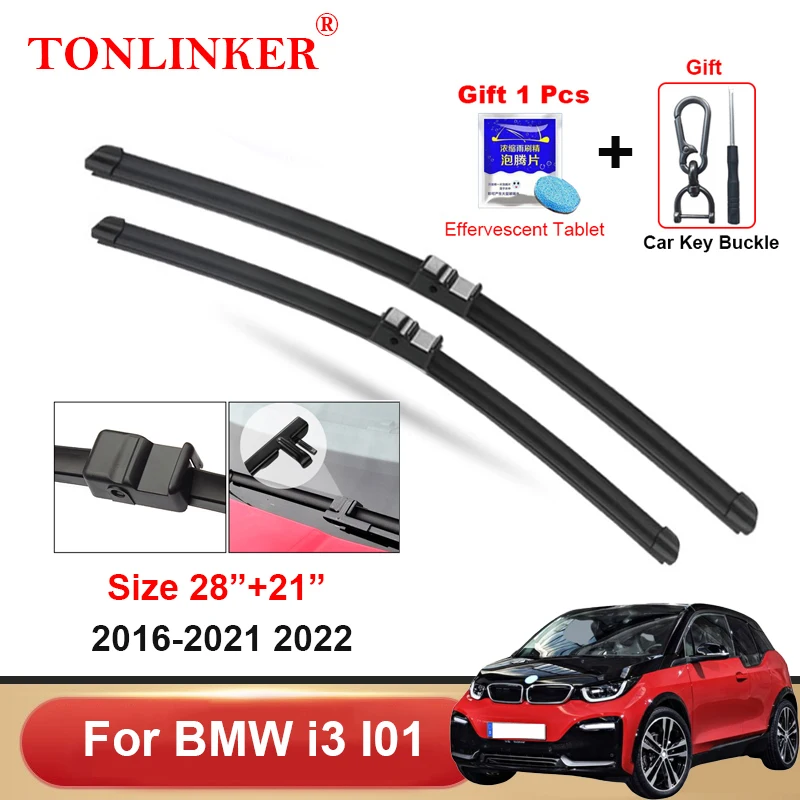

TONLINKER щетки стеклоочистителя для Bmw i3 i3s I01 2016 2017 2018-2021 2022, автомобильные аксессуары, щетки стеклоочистителя переднего стекла, резак
