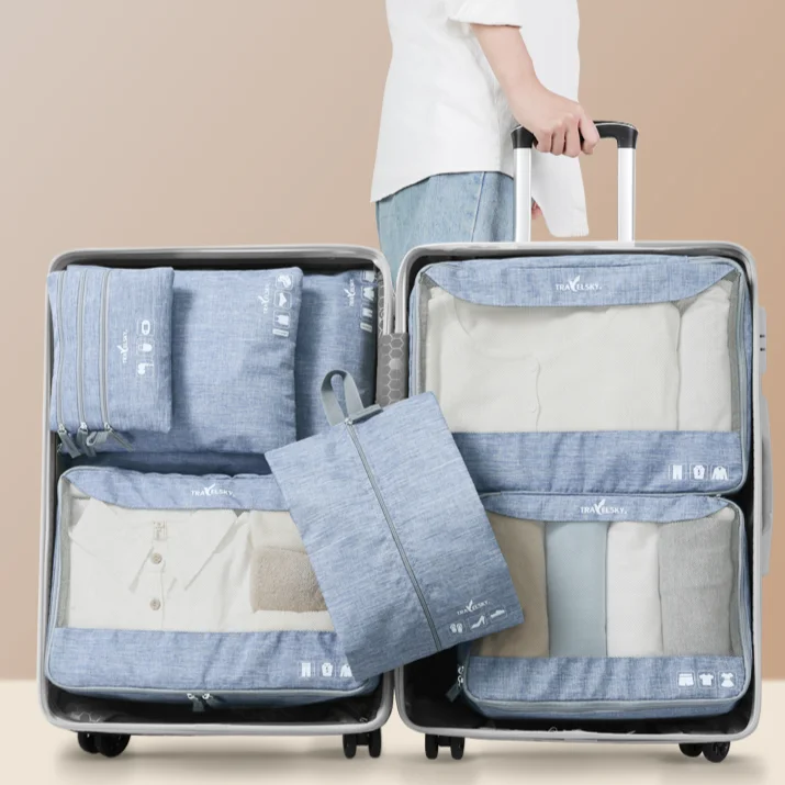 

Дорожный набор сумок для хранения одежды, многоразовый большой гардероб для багажника, тканые органайзеры, предметы для дома DG50SB