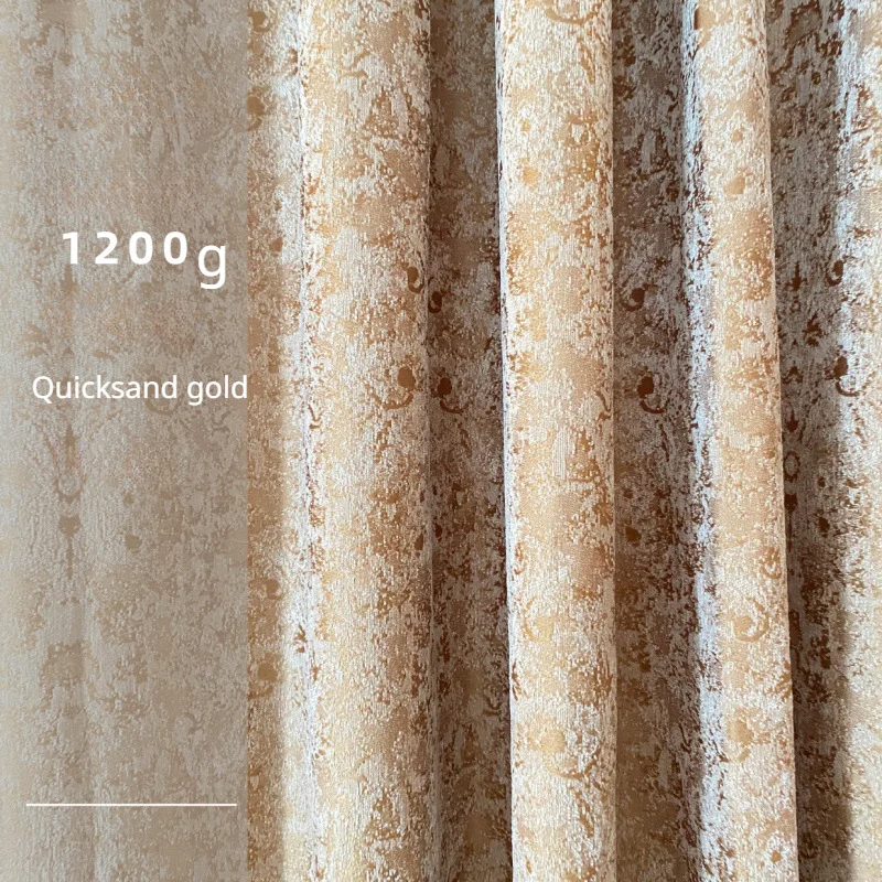 

Modern Minimalist Curtains for Living Room Gold Curtains Chenille Jacquard Cortina Shading Drapes Window Tulle Home Custom