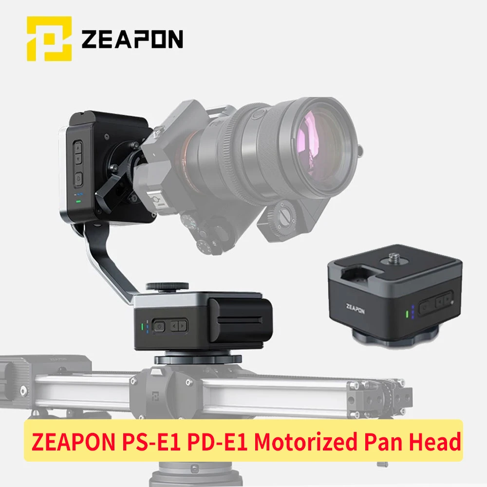 

ZEAPON PD-E1 PONS механизированная панорамная головка с горизонтальной нагрузкой до 50 кг, одноосевая двойная ось, связь для моторизованного слайда