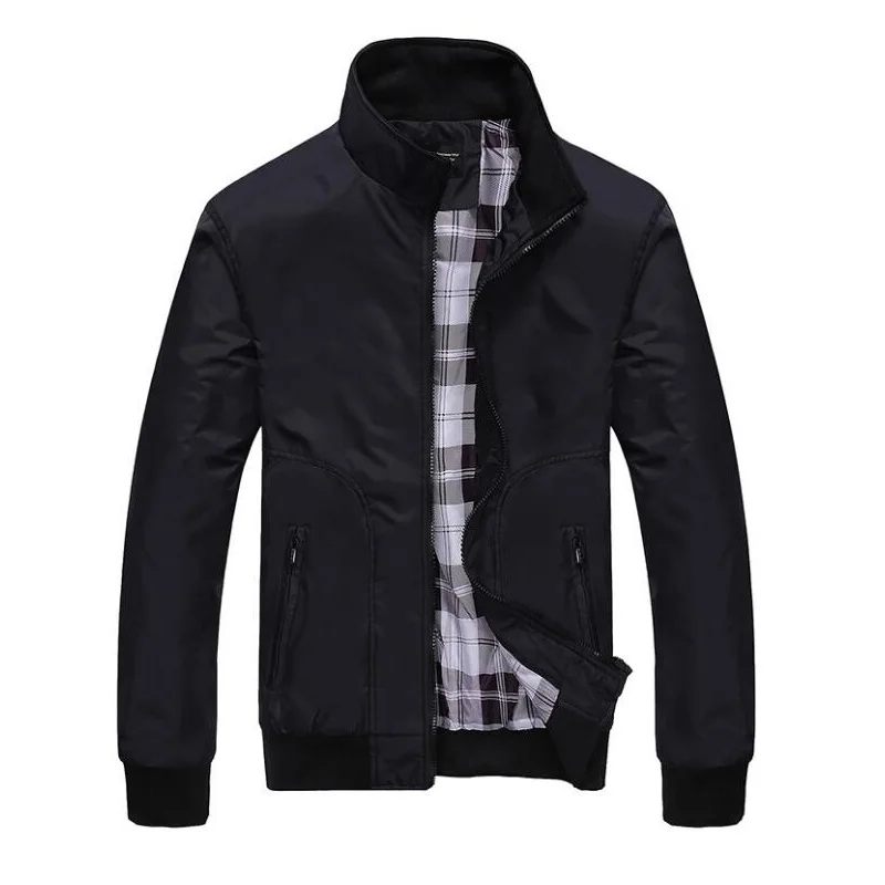 

autumn jackets for mens jacket casual zipper Plaid lining coats vestes jaqueta masculina men clothing