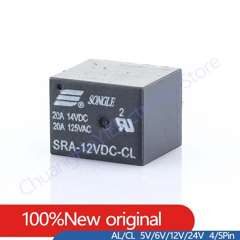 

10PCS/lot Original New SRA-05VDC-AL SRA-12VDC-AL SRA-24VDC-AL -CL 20A 4Pin 5Pin 5V 12V 24V Automobile relay