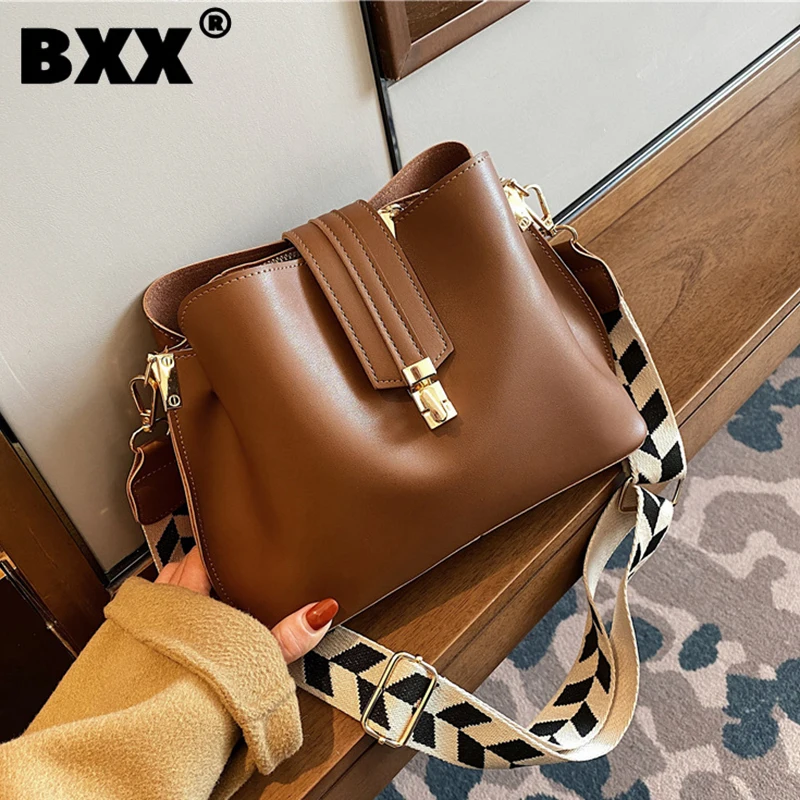 

[BXX] Women's Shoulder Crossbody Bag 2023 New Fashion Versatile Bucket Bags Female Portable Temperament Trendy Handbag 8AB910
