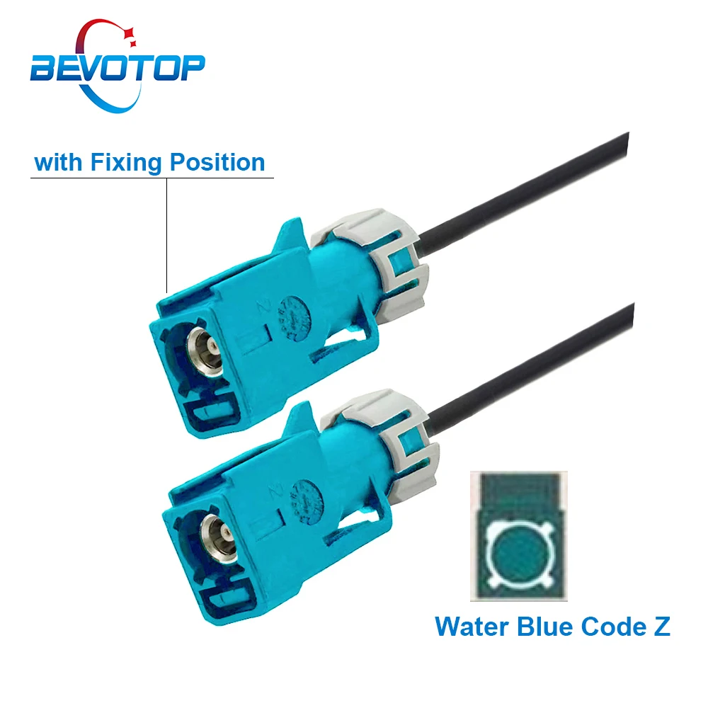 Универсальный водонепроницаемый кабель Fakra Z 1 шт. синий разъем мама-Z с фиксацией