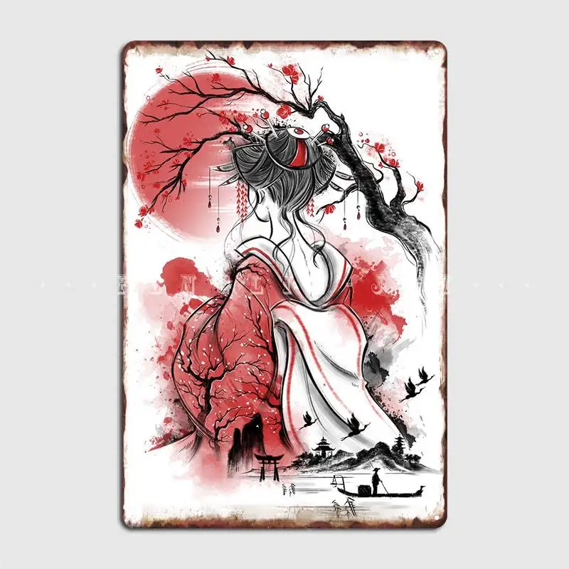

Металлический знак Geisha Dream, Настенная пещера, таблички, кухонный винтажный жестяной плакат