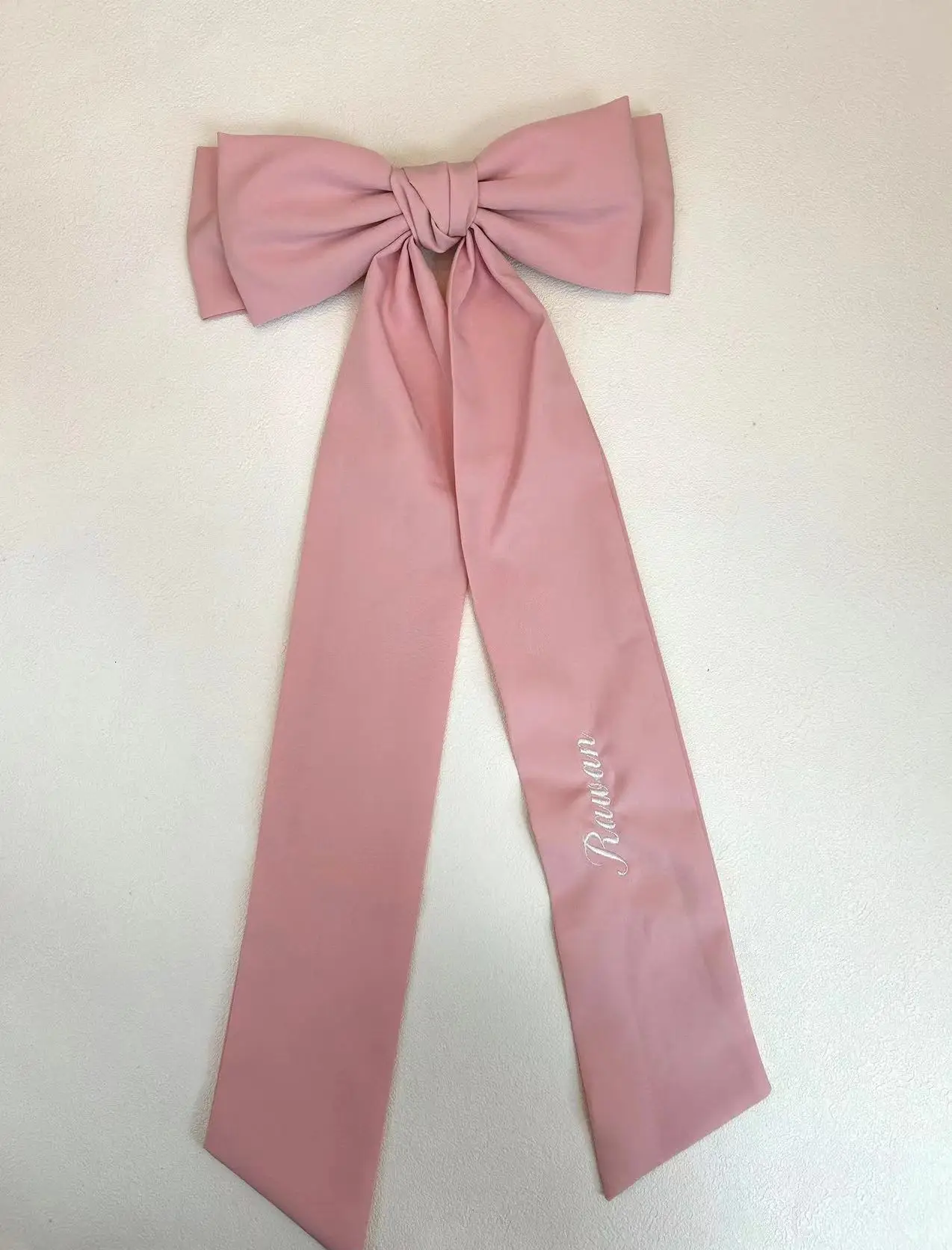 Персонализированные банты Заколки для волос Вышивка Имя и логотипом Большие