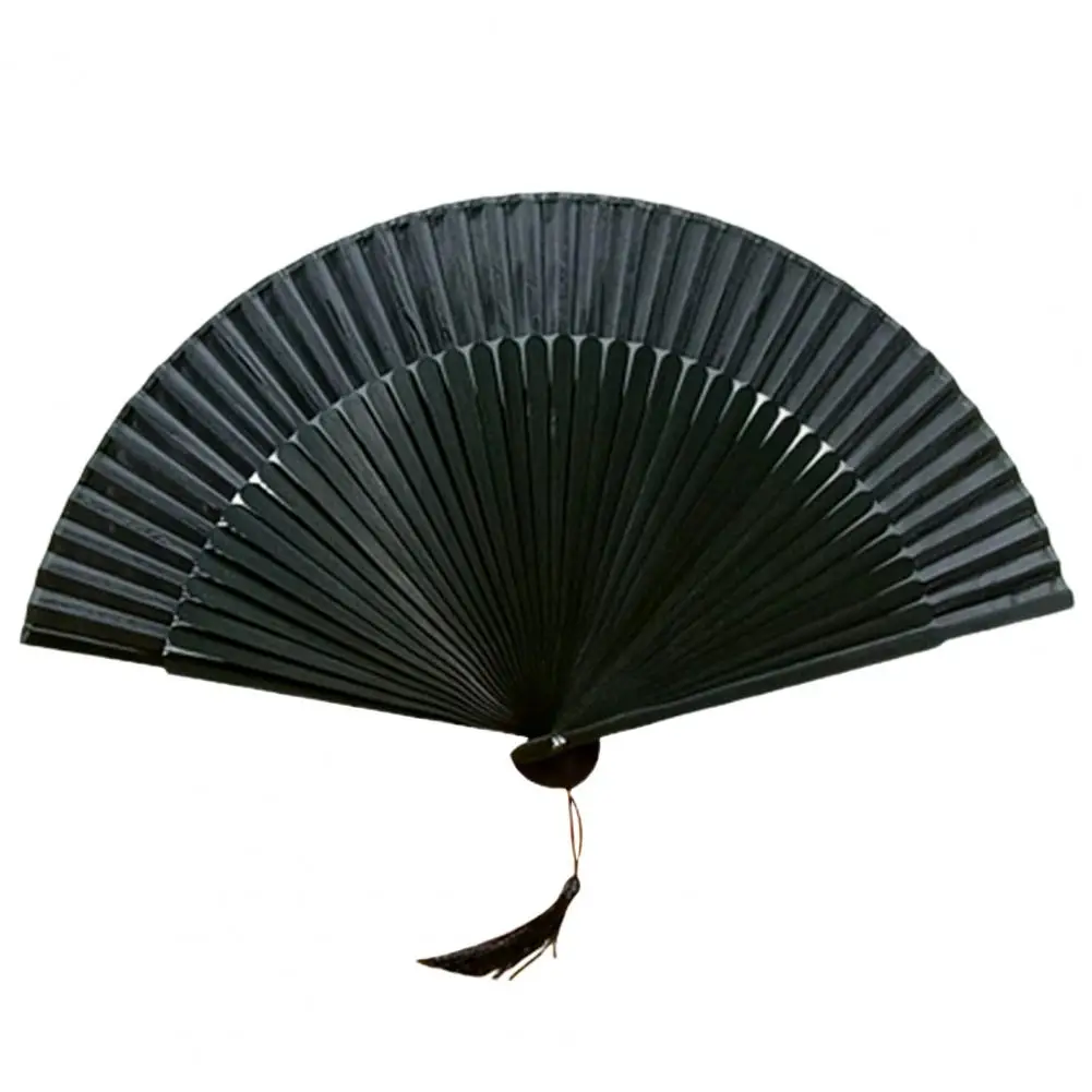 

Smoothly Handheld Fan Vintage Chinese Dance Party Folding Fans Black Hand Fan Folding Fans Dance Wedding Party Favor ventilador