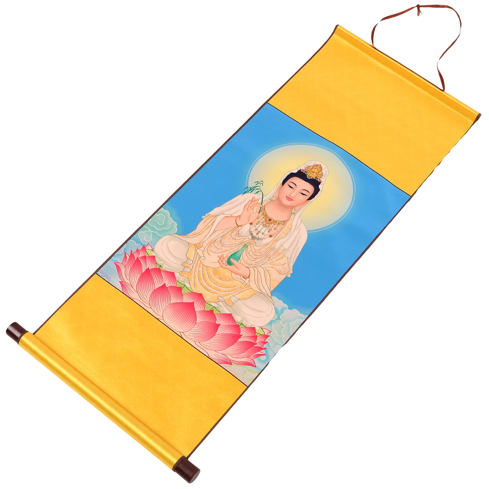 

Wall Art Wall Hanging Scroll Decor Religious Ornament Background Decor Buddha Statues Hanging Paintings Home Offerings And Decor