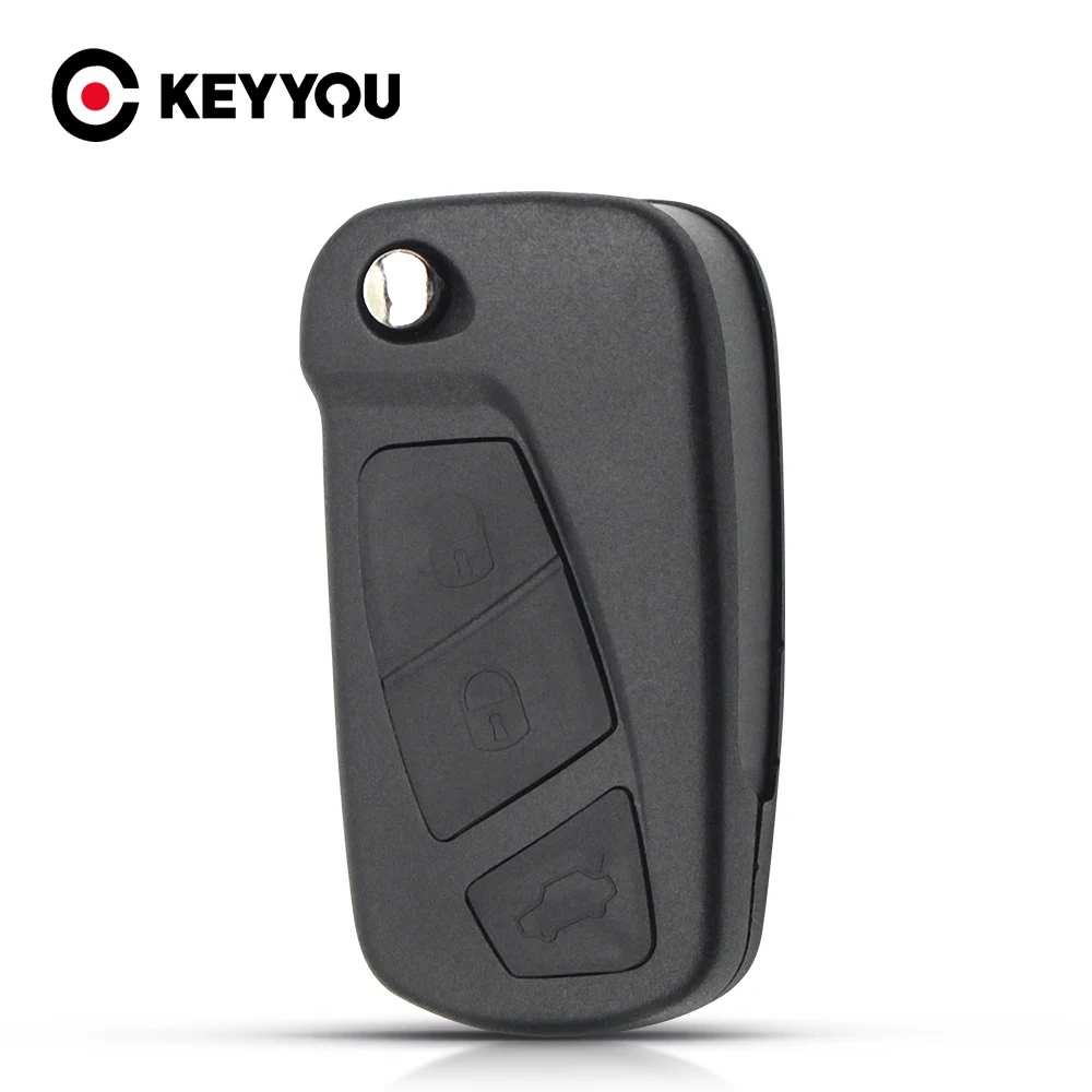 Фото KEYYOU для Ford KA MK2 2008-2016, складной чехол для ключа, корпус-держатель, 1 шт., 3 кнопки, выкидной ключ для автомобиля с дистанционным управлением №1