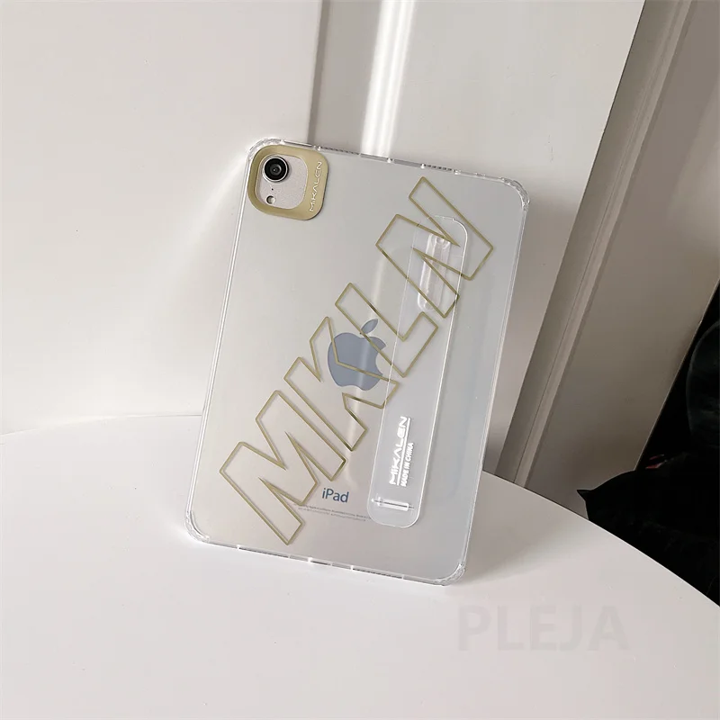 Чехол-браслет для планшета для iPad mini 6 с держателем и милым дизайном букв на прозрачной мягкой обложке для мини6 8.3 дюйма.