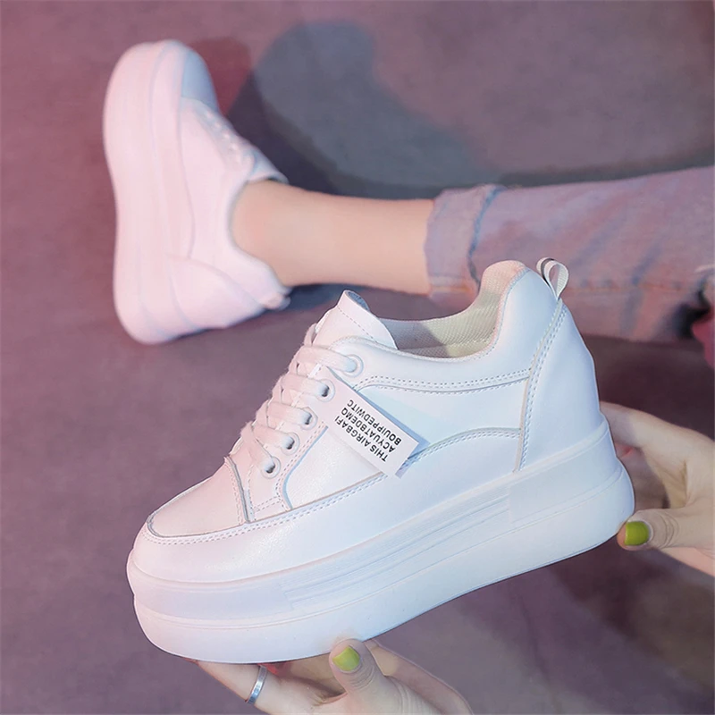 

Platform Women Sneakers Autumn Stylish Thick Sole Casual Shoes 8CM Breathable Mesh Walking Shoes Woman Zapatos Mujer New 2022