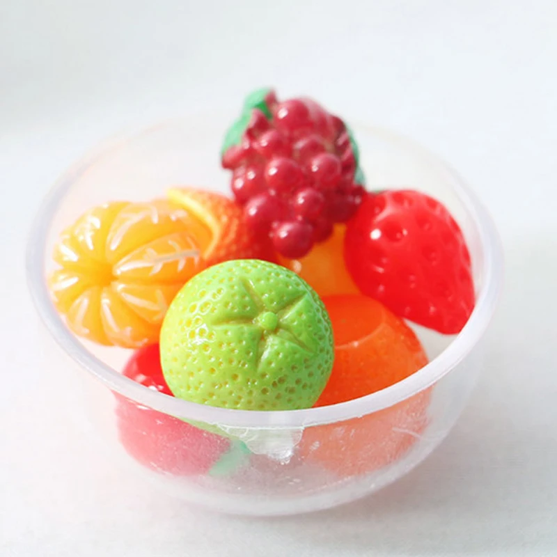 

1:12 прозрачная миска для кукольной мебели с 8 фруктами, аксессуары, декоративные игрушки