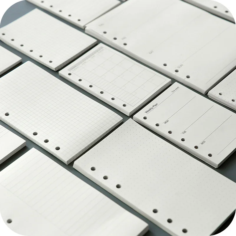 

45 листов A6 6-отверстия сменные внутренние страницы для спиральной бумаги сменные бумаги для еженедельных и ежемесячных линий канцелярские ...