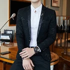 Мужской блейзер с контрастным воротником, бордовый, синий, черный