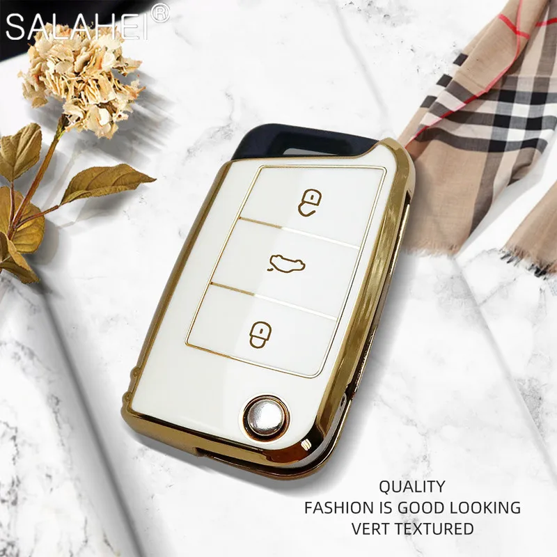 

TPU Car Remote Key Cases Cover Shell For Volkswagen VW Golf7 mk7 Seat Ibiza Leon FR 2 Altea Aztec For Skoda Octavia Accessories