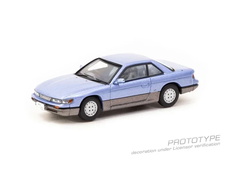 Литая под давлением модель автомобиля Jcollection 1:64 Silvia S13 синего/серого цвета