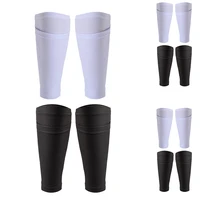 2pairs soccer shin guard socks breathable soccer shin guard sleeves shin pads holder for kicking ball running cycling
