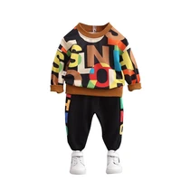 children spring autumn clothes baby boys girl letter jacket pants 2pcssets infant outfit kids fashion toddler casual tracksuits